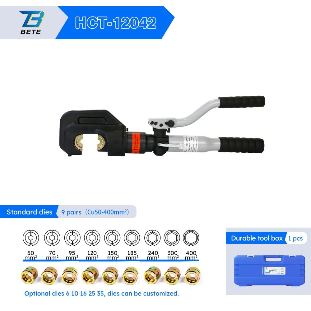Hydraulic Crimping Tool 400Mm2 - -12042 Handmatige hydraulische krimptang 12t 700bar