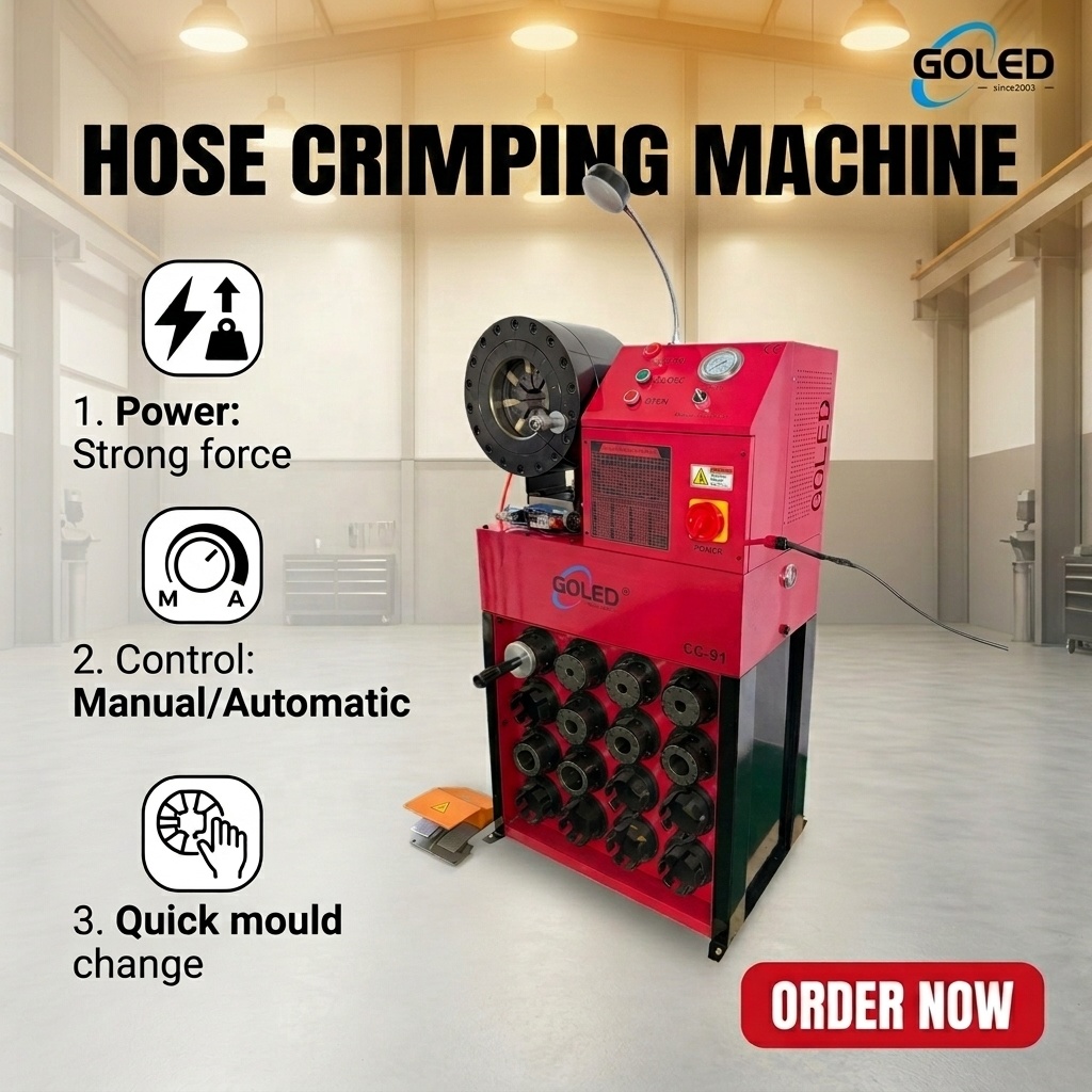 Hydraulic Hose Crimper 2 Inch - CC-91 Gloednieuwe, super voordelige 2-inch hydraulische
